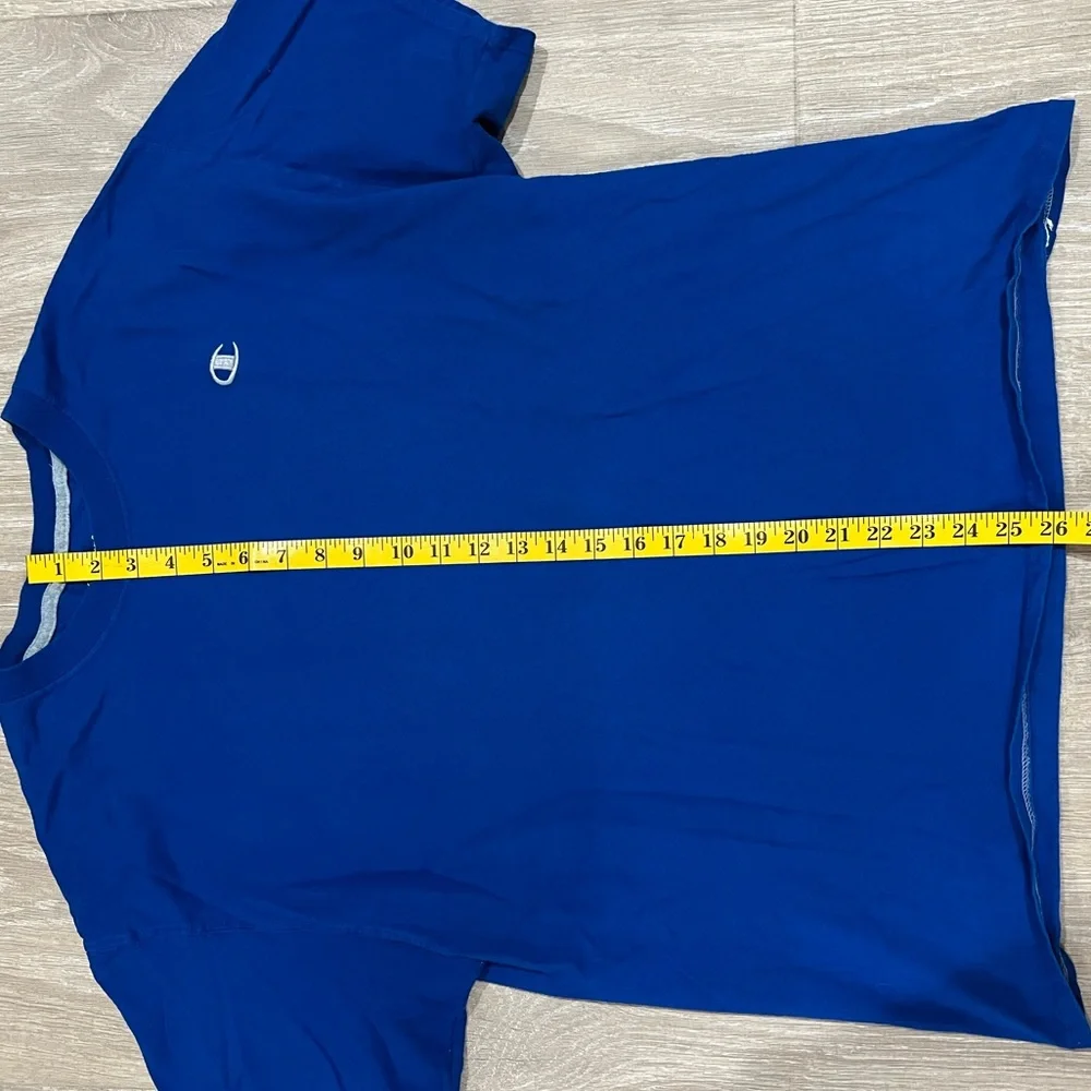 Champion Authentic Blue Logo Tee casual short sleeve t-shirt men’s XL - Picture 2 of 5